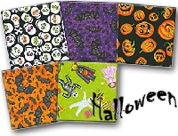 Fabric Color Swap - #16 â€“ Halloween/Black & Oran